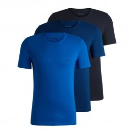 Тениска BOSS Classic 10260693 short sleeve T-shirt 3 units - Blue (Open Miscellaneous 987) тениска,мъжки,тениски,дамски,тениски,boss,classic,10260693,short,sleeve,t,shirt,3,units,blue,(open,miscellaneous,987)