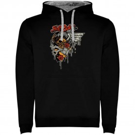 суичър,мъжки,пуловери,kruskis,hell,rider,two,colour,hoodie,black,grey,(black)