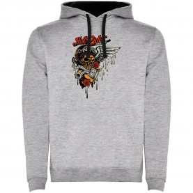 суичър,мъжки,пуловери,kruskis,hell,rider,two,colour,hoodie,heather,grey,black,(grey)