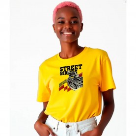 тениска,дамски,тениски,kruskis,street,bikers,short,sleeve,t,shirt,yellow,(yellow)