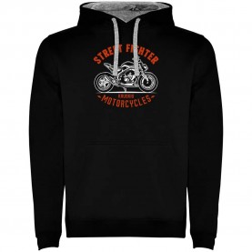 суичър,мъжки,пуловери,kruskis,street,fighter,two,colour,hoodie,black,(black,grey)