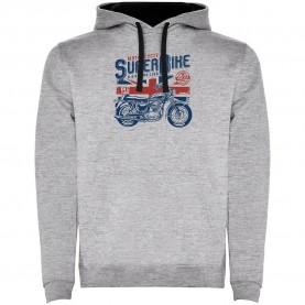 суичър,мъжки,пуловери,kruskis,super,bike,two,colour,hoodie,grey,(heather,grey,black)