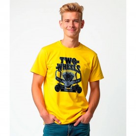 тениска,мъжки,тениски,kruskis,two,wheels,short,sleeve,t,shirt,yellow,(yellow)