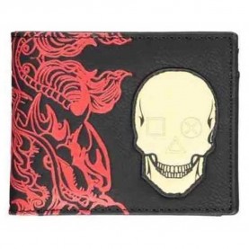 портфейли,и,портмонета,difuzed,playstation,sony,skull,bifold,wallet,red,(black,red)