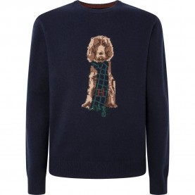 блуза,мъжки,пуловери,hackett,harry,intarsia,sweater,blue