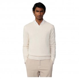 блуза,мъжки,пуловери,hackett,lambswool,v,neck,sweater,white,(off,white)