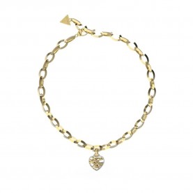 бижутерия,guess,heart,cage,necklace,golden