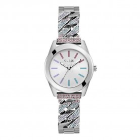 часовник,часовници,guess,serena,watch,silver