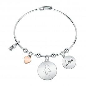 бижутерия,le,petite,story,bangle,family,s.s,love,heart,bracelet,silver,(rose,gold,pink)
