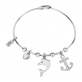 бижутерия,le,petite,story,bangle,ss,charm,message,love,bracelet,silver,(silver)