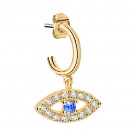 бижутерия,le,petite,story,hoop,devil,eye,earrings,golden,(blue)