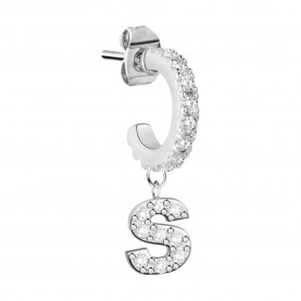 бижутерия,le,petite,story,hoop,letter,s,earrings,silver,(white)