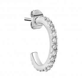 бижутерия,le,petite,story,hoop,medium,crystals,earrings,silver,(white)