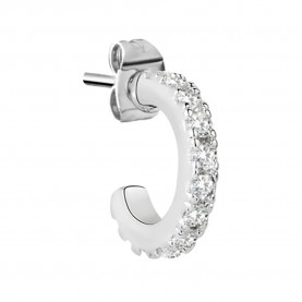бижутерия,le,petite,story,hoop,small,crystals,earrings,silver,(white)