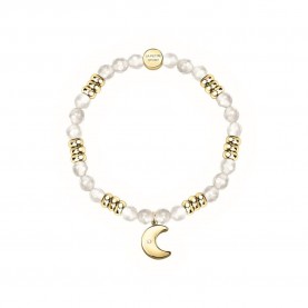 бижутерия,le,petite,story,natural,stone,agata,moon,bracelet,golden,(white)