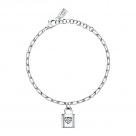 бижутерия,le,petite,story,padlock,heart,crys,bracelet,silver,(white)