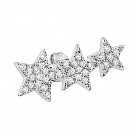бижутерия,le,petite,story,stud,3,stars,crystals,earrings,silver,(white)