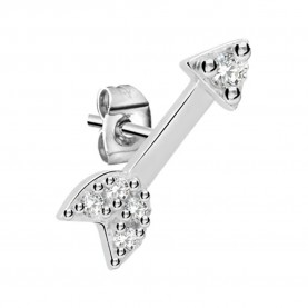 бижутерия,le,petite,story,stud,arrow,earrings,silver,(white)