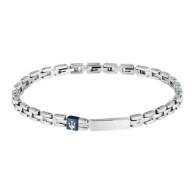 бижутерия,maserati,iconic,18+3.5cm,bracelet,blue,(silver)