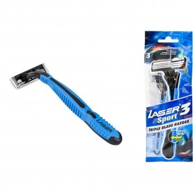 бръснене,laser,set,of,3,sport3,razors,clear,(multicolor)