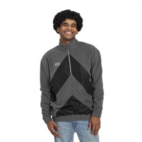 блуза,мъжки,пуловери,umbro,panelled,half,zip,sweatshirt,iron,gate,black,(grey)