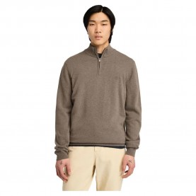 блуза,мъжки,пуловери,timberland,cohas,brook,merino,half,zip,sweater,chocolate,chip,heather,(brown)
