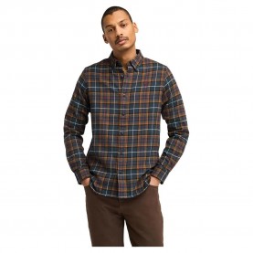 карирана,риза,мъжки,ризи,timberland,midweight,flannel,check,long,sleeve,shirt,brown