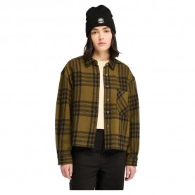 риза,с,дълъг,ръкав,дамски,блузи,дамски,ризи,timberland,midweight,flannel,pocket,long,sleeve,shirt,green