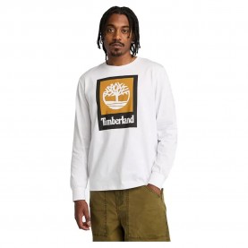 тениска,мъжки,тениски,timberland,stack,logo,colored,long,sleeve,t,shirt,white