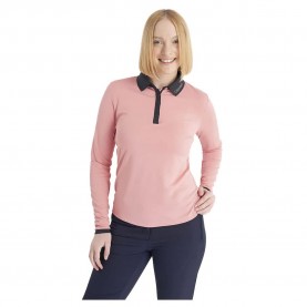 дамски,блузи,с,яка,calvin,klein,golf,whitney,long,sleeve,polo,pink,(coral,almond)