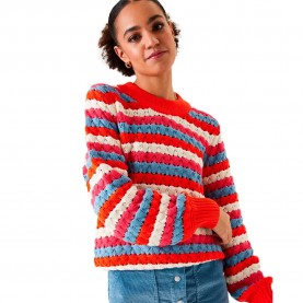 блуза,дамски,пуловери,дамски,плетени,дрехи,garcia,u40240,sweater,multicolor,(flame,scarlet)