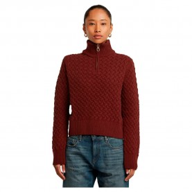 блуза,дамски,пуловери,дамски,плетени,дрехи,g,star,chunky,skipper,sweater,port,red,(red)