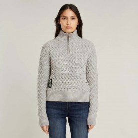 блуза,дамски,пуловери,дамски,плетени,дрехи,g,star,chunky,skipper,sweater,whitebait,htr,(grey)