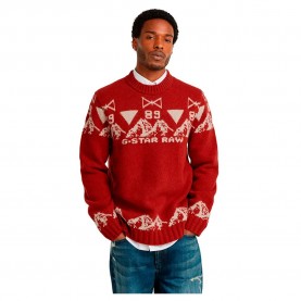 блуза,мъжки,пуловери,g,star,holiday,sweater,red
