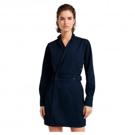 рокля,дамски,поли,и,рокли,g,star,wrap,long,sleeve,dress,blue