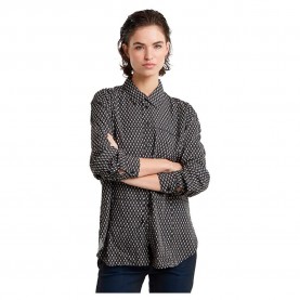 риза,с,дълъг,ръкав,дамски,блузи,дамски,ризи,g,star,bf,pintuck,long,sleeve,shirt,black