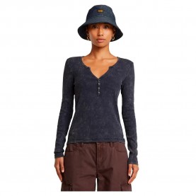 тениска,дамски,тениски,g,star,deep,henley,long,sleeve,t,shirt,blue