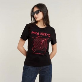 тениска,дамски,тениски,g,star,grid,wave,short,sleeve,t,shirt,dark,black,(black)