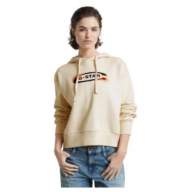 суичър,дамски,блузи,g,star,old,skool,logo,loose,hoodie,beige
