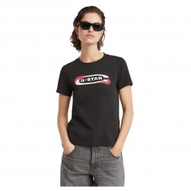 тениска,дамски,тениски,g,star,old,skool,logo,r,t,short,sleeve,t,shirt,black,(dark,black)