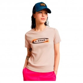 тениска,дамски,тениски,g,star,old,skool,logo,r,t,short,sleeve,t,shirt,mushroom,(beige)