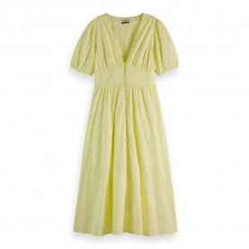 рокля,дамски,поли,и,рокли,scotch,&,soda,177726,short,sleeve,midi,dress,yellow