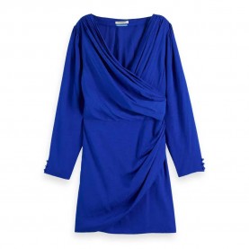 рокля,дамски,поли,и,рокли,scotch,&,soda,177732,long,sleeve,short,dress,blue