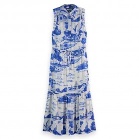 рокля,дамски,поли,и,рокли,scotch,&,soda,177733,sleeveless,long,dress,blue