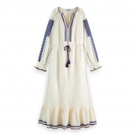 рокля,дамски,поли,и,рокли,scotch,&,soda,177739,long,sleeve,long,dress,beige