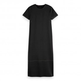 рокля,дамски,поли,и,рокли,scotch,&,soda,179144,short,sleeve,long,dress,black