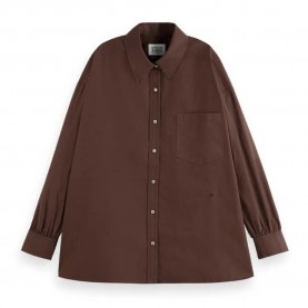 риза,с,дълъг,ръкав,дамски,блузи,дамски,ризи,scotch,&,soda,180399,long,sleeve,shirt,brown
