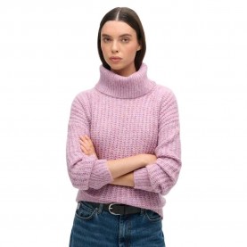 блуза,дамски,пуловери,дамски,плетени,дрехи,superdry,brushed,rib,slouch,nk,high,neck,sweater,pink