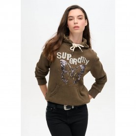 суичър,дамски,блузи,superdry,embroideredellished,punk,hoodie,green,(deep,khaki,green)