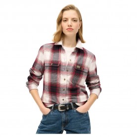 карирана,риза,дамски,якета,и,палта,superdry,lumberjack,check,flannel,overshirt,multicolor,(red,ivory,check)